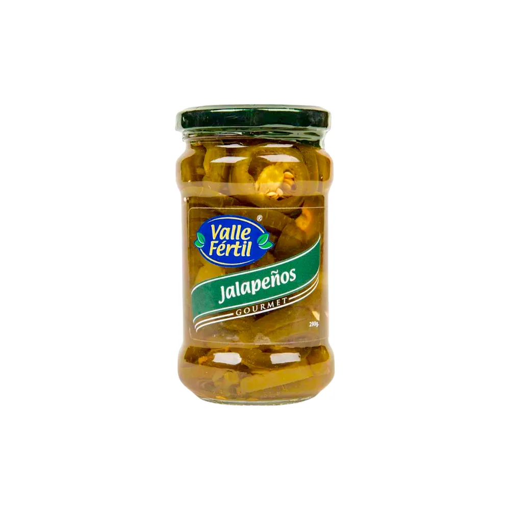 Jalapeño en Rodajas VALLE FERTIL Frasco x 290 gr