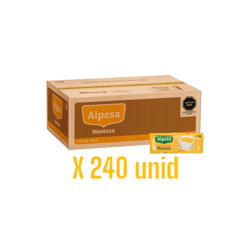 MOSTAZA ALPESA PERSONAL CAJA X 240 UN