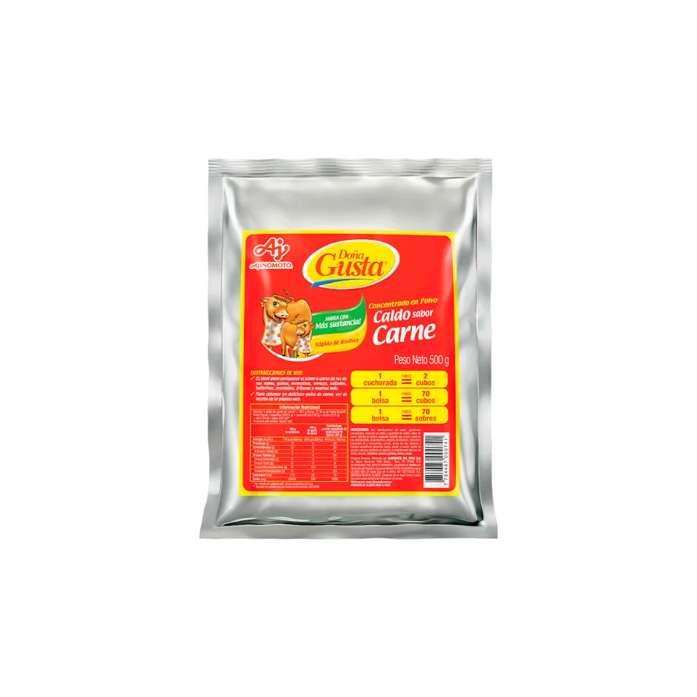 CALDO CONCENTRADO CARNE DOÑA GUSTA X 500 GR