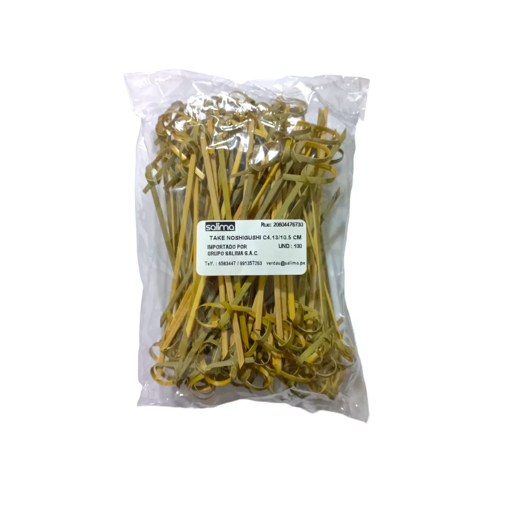 PALITOS PARA COCTELES C/MOÑO DE 10,5 X 100 UN