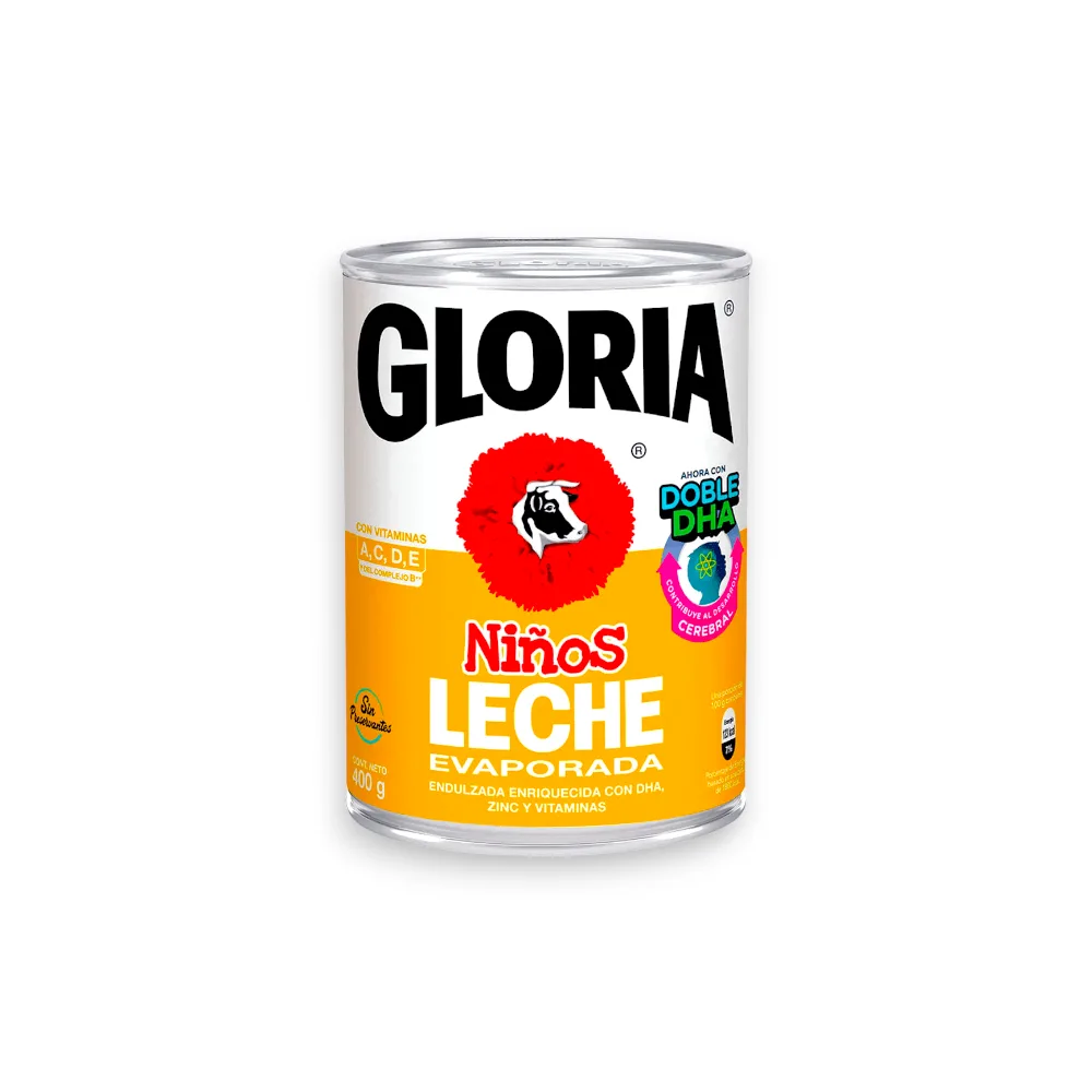 LECHE GLORIA NIÑOS LATA X 390 GR