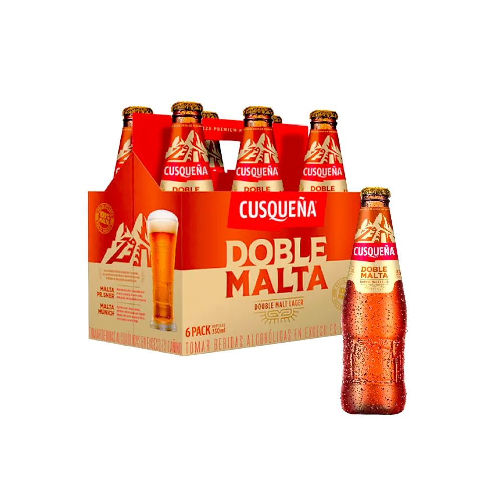 CERVEZA CUSQUEÑA MALTA SIXPACK BOTELLA X 330 ML