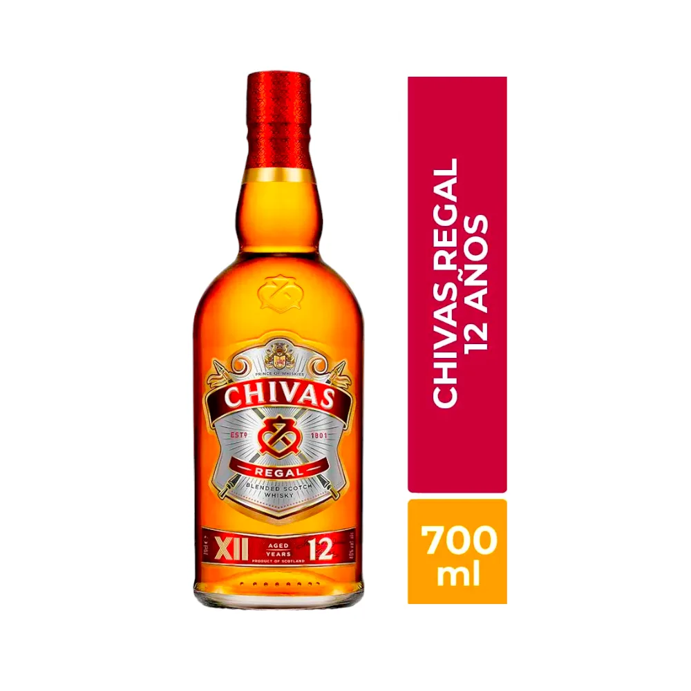 WHISKY CHIVAS REGAL 12 AÑOS X 700 ML