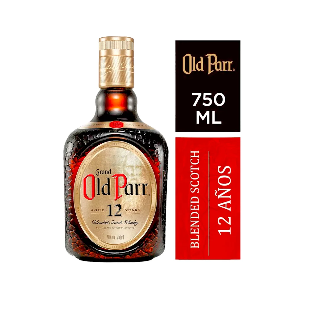 WHISKY OLD PARR 12 AÑOS X 750 ML
