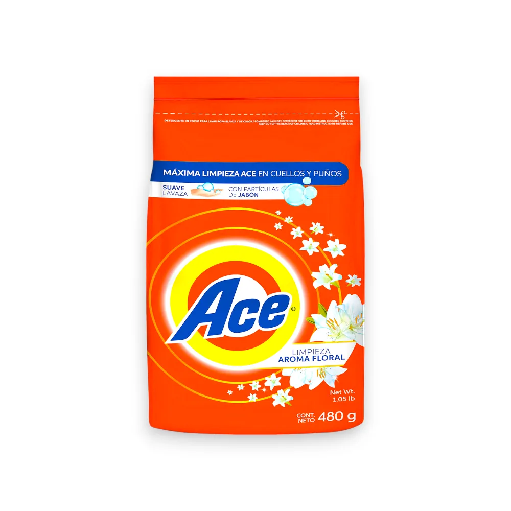 Detergente en Polvo ACE x 480 gr
