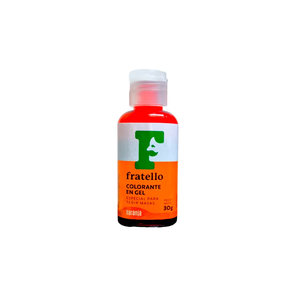 COLORANTE NARANJA EN GEL FRATELLO FRASCO x 30gr