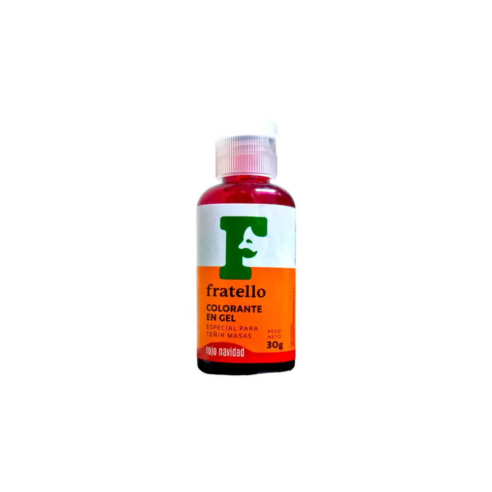COLORANTE ROJO NAVIDAD EN GEL FRATELLO FRASCO x 30gr