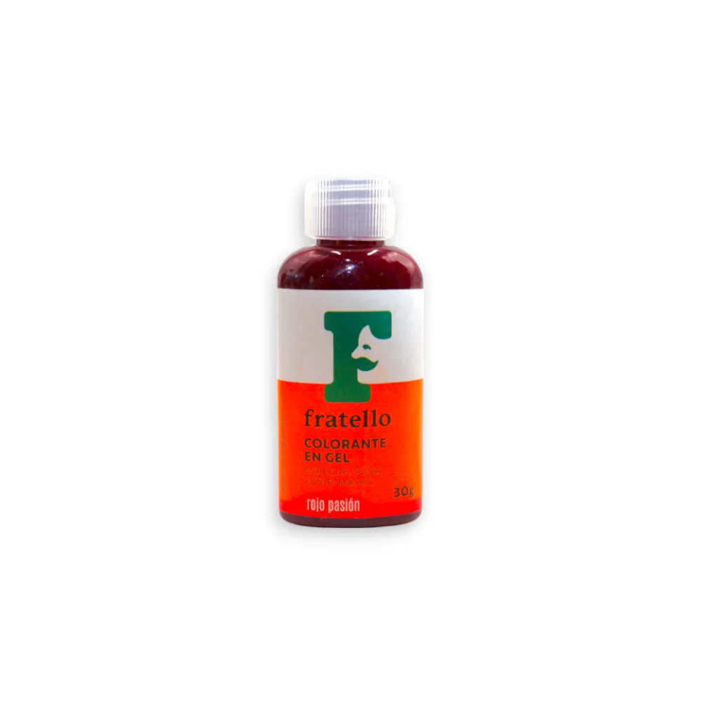 Colorante Rojo Pasión en Gel FRATELLO Frasco x 30gr