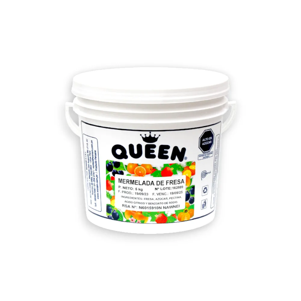 MERMELADA DE FRESA QUEEN BALDE X 5 KG