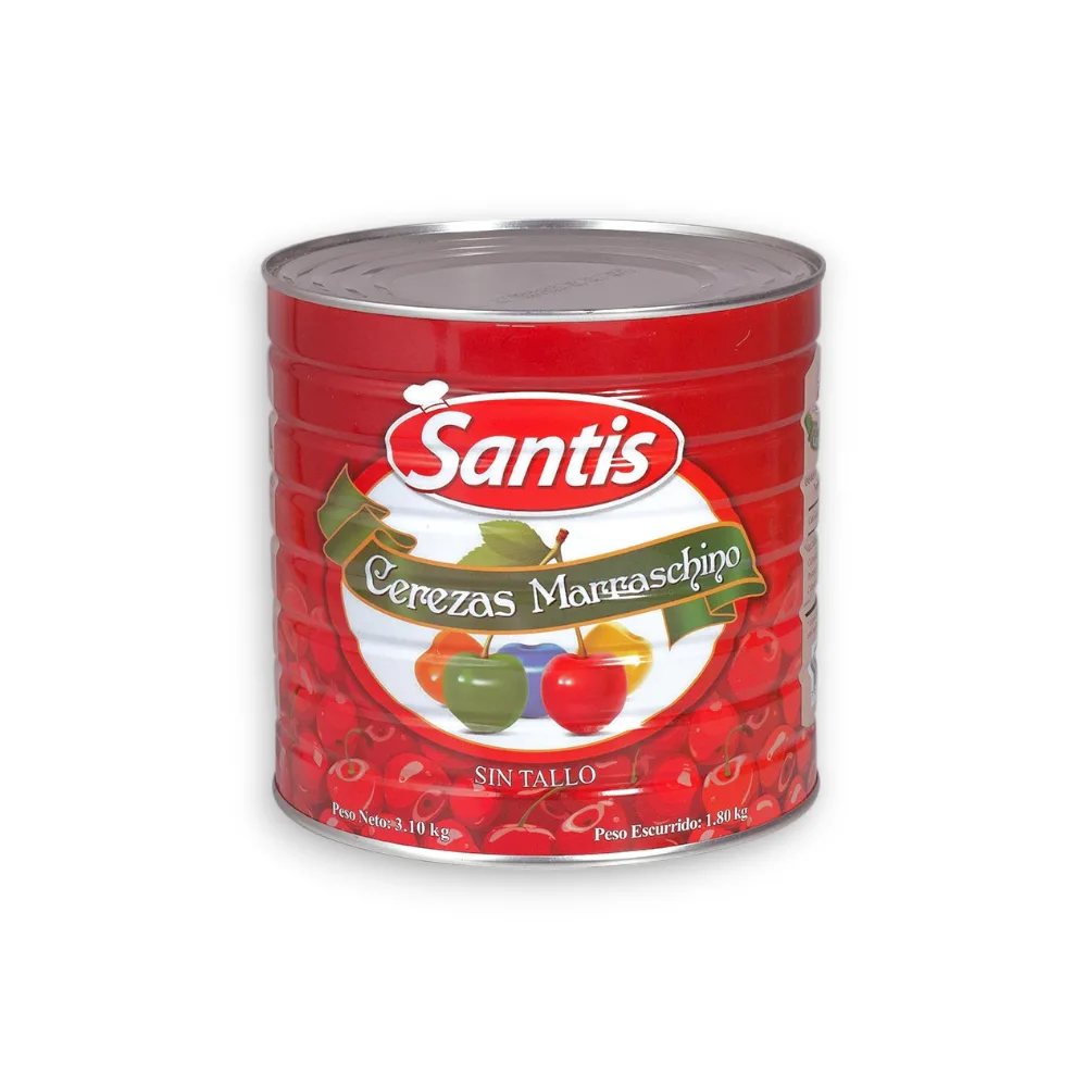 Cereza Marrasquino ROJO c/t SANTIS Lata x 3.1 kg