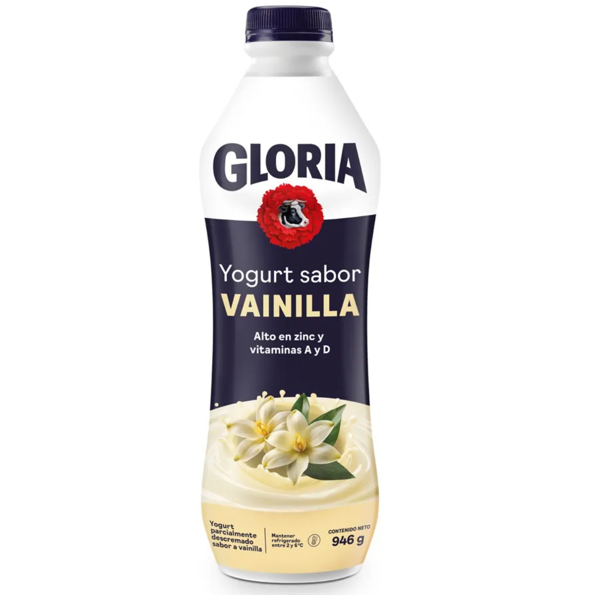 YOGURT BEBIBLE GLORIA VAINILLA FRANCESA BOTELLA X 946 GR