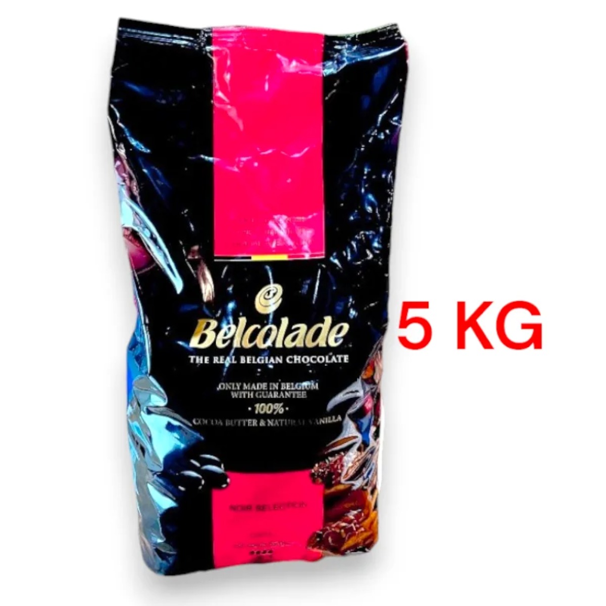 CHOCOLATE BELCOLADE BITTER CHIPS X 5 KG