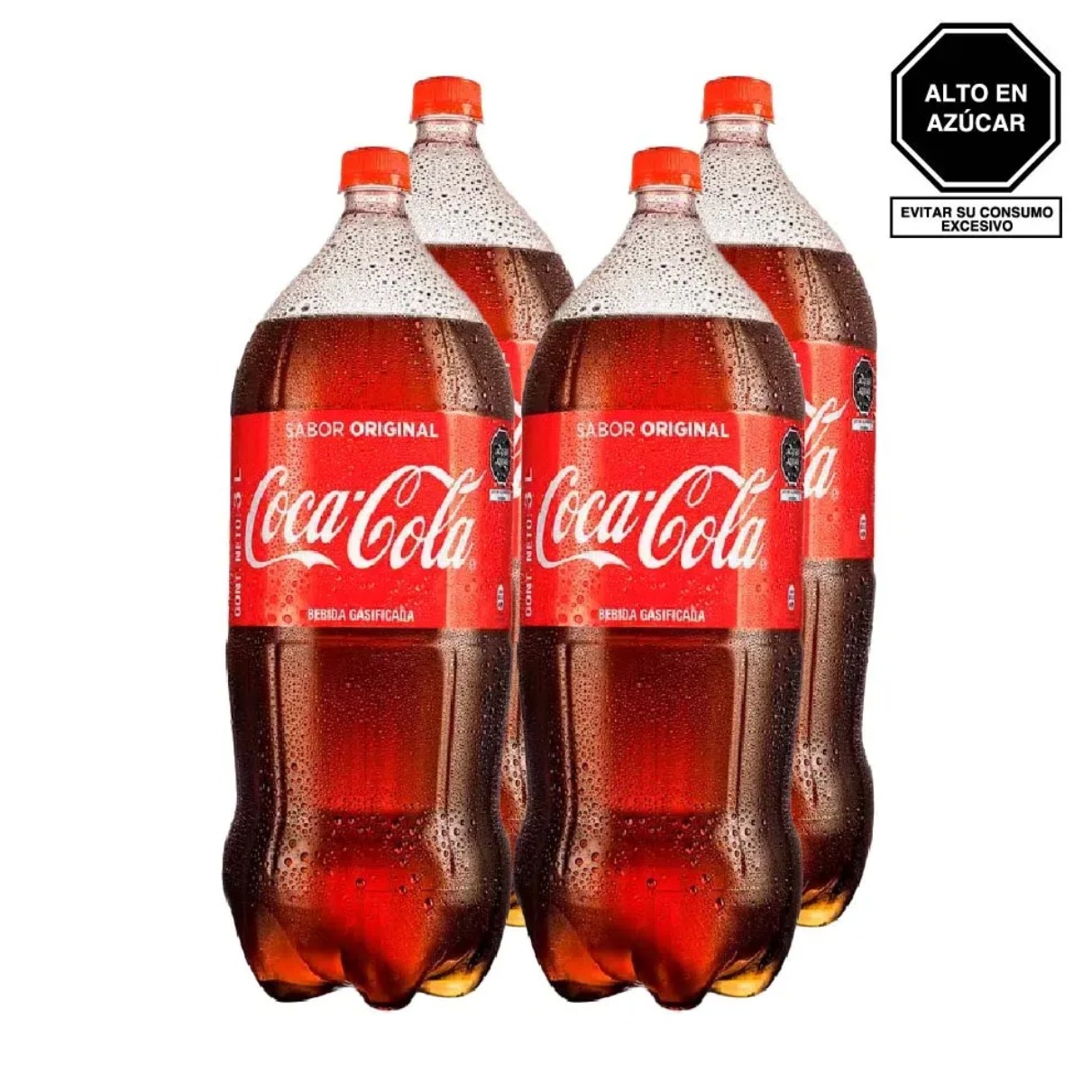 GASEOSA COCA COLA BOTELLA 4 X 3 LT