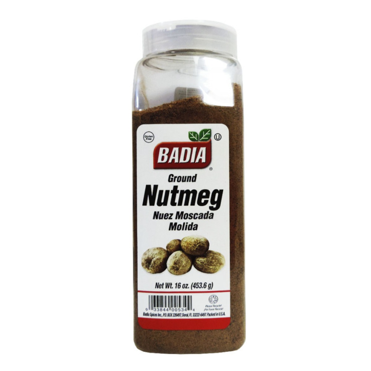 NUEZ MOSCADA MOLIDA BADIA x 16 ONZ