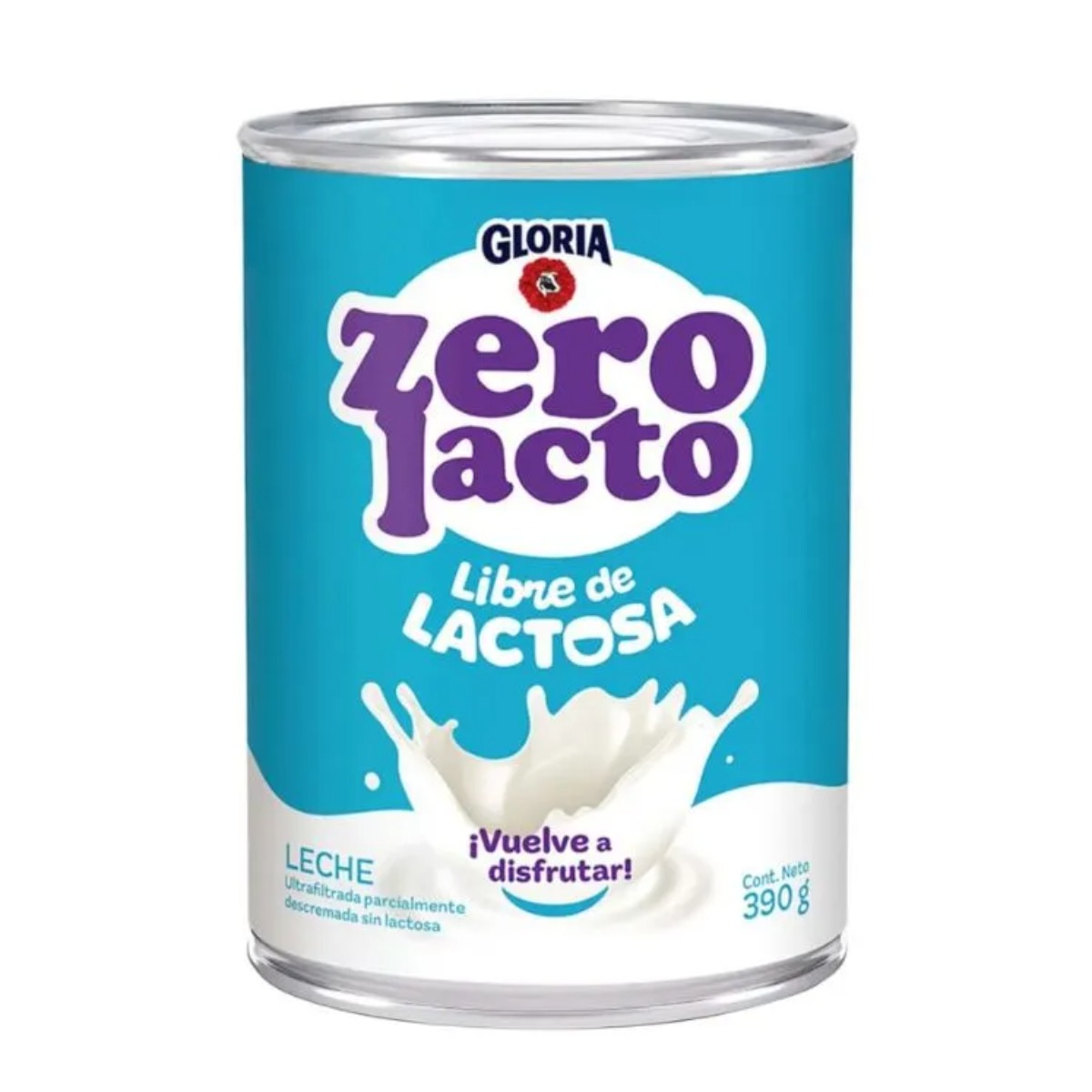 LECHE GLORIA SIN LACTOSA LATA 24 X 390 GR