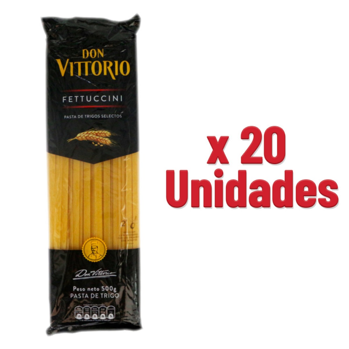 FIDEO FETUCCINI DON VITORIO 500 GR X 20 UND-