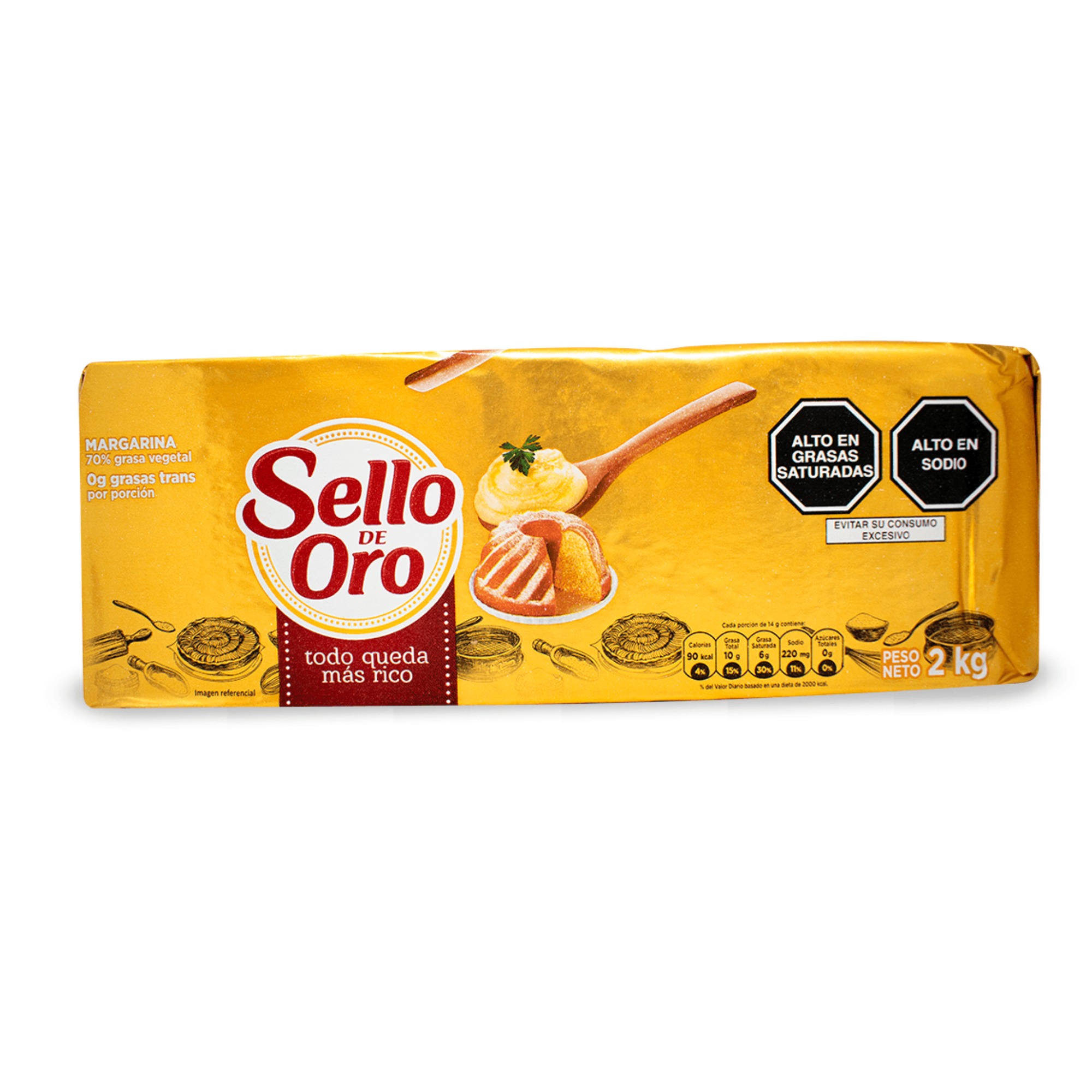 MARGARINA CON SAL SELLO DE ORO BARRA X 2 KG